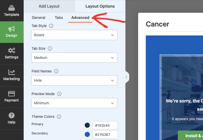 Advanced settings in Charitable