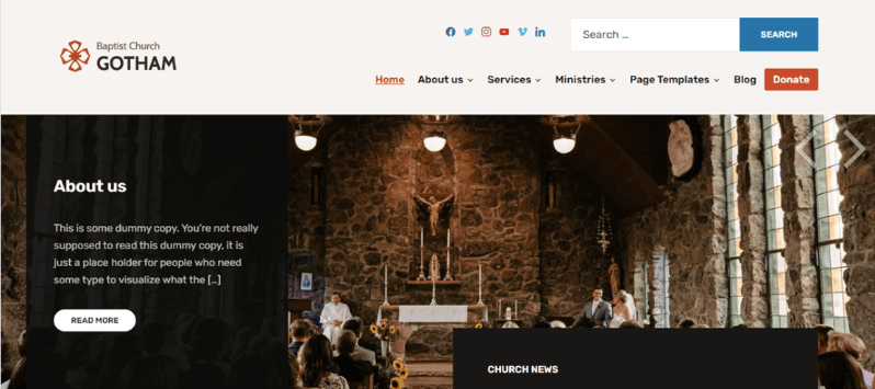 Faith WordPress theme