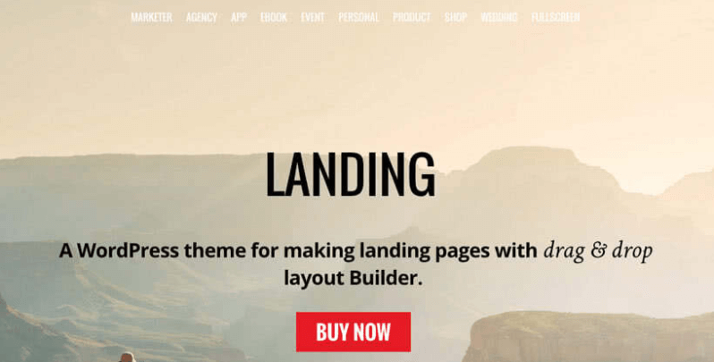 Landing nonprofit WordPress theme