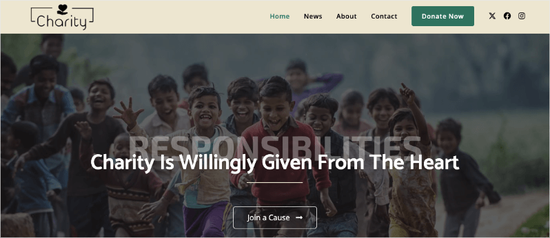 OceanWP non profit charity WordPress theme