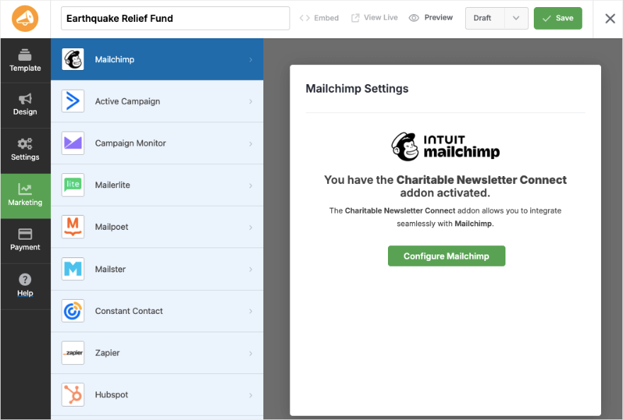 Email marketing integrations